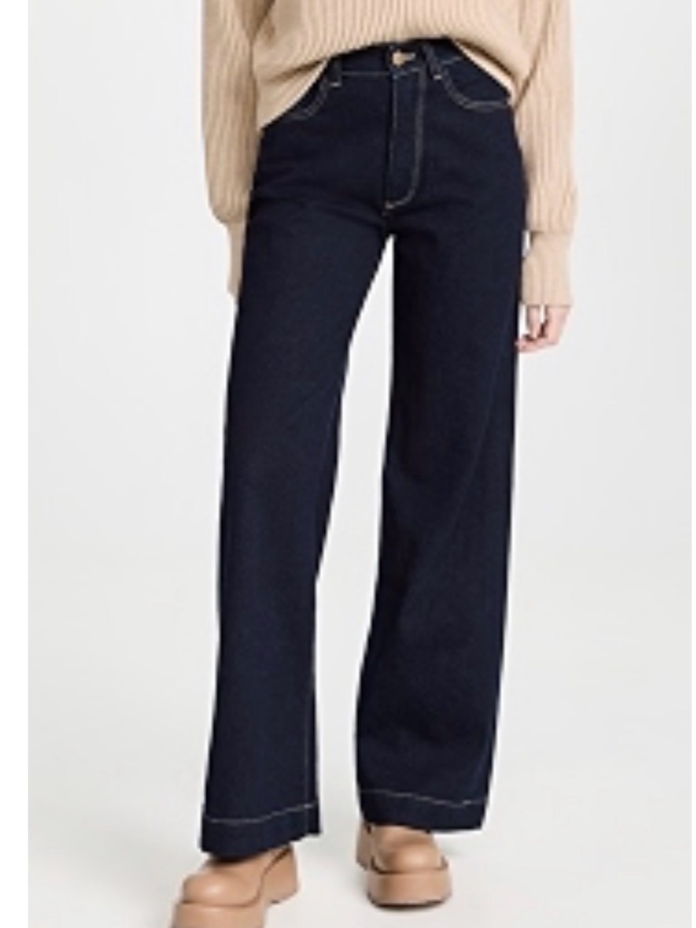 DL1961 High-Rise Wide Leg Women's Jeans - Dark Indigo NWT